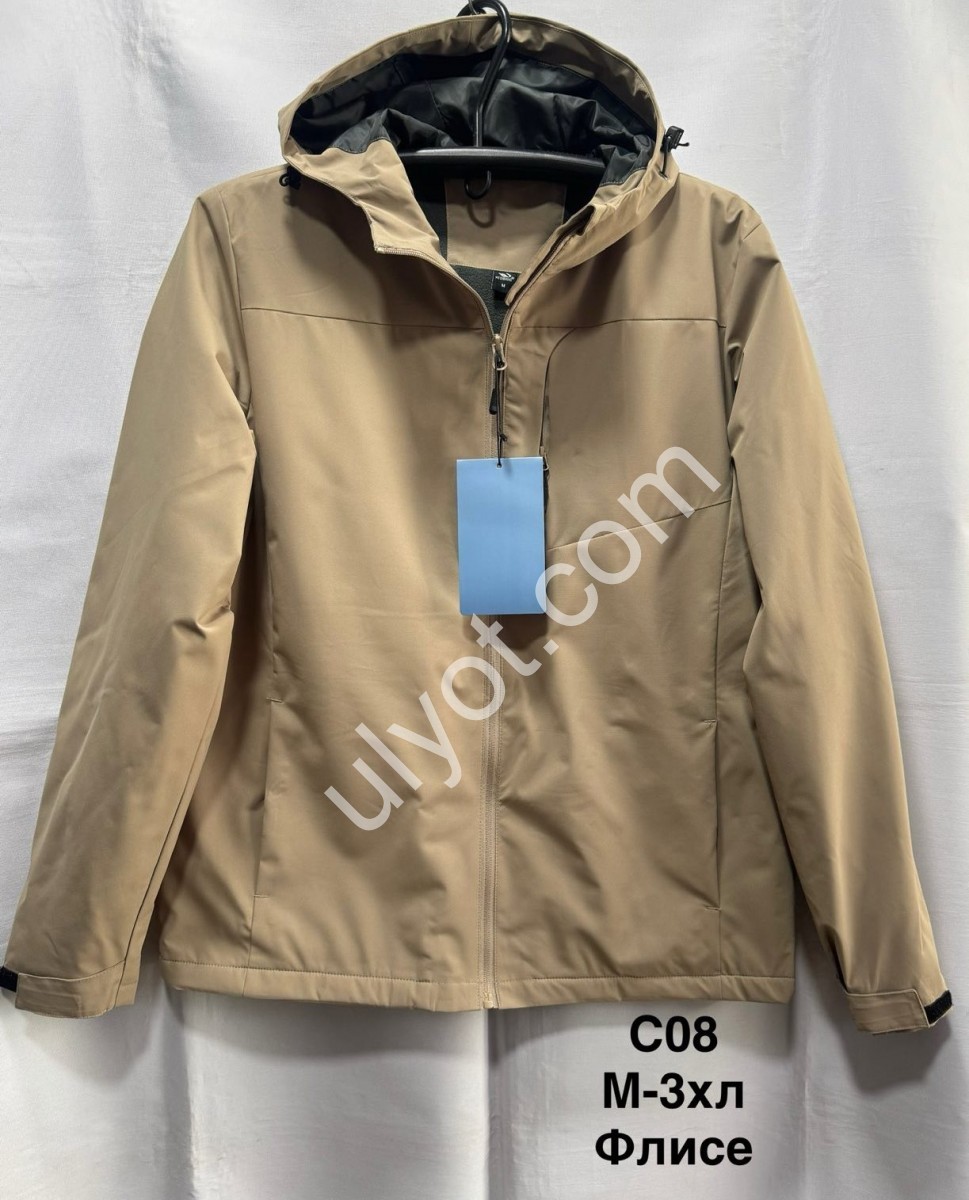 ВЕТРОВКА (M-3XL) БЕЖ ФЛИС С08