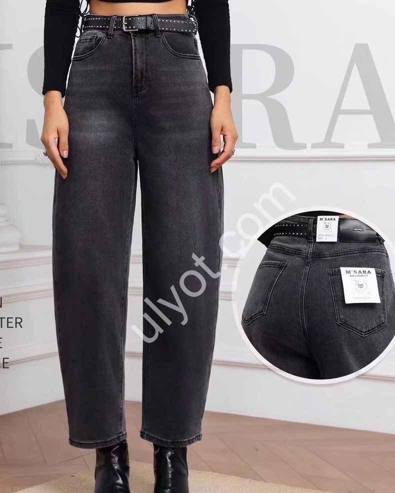 ДЖИНСИ M.SARA (XS-XL) ГРАФІТ 1213-C