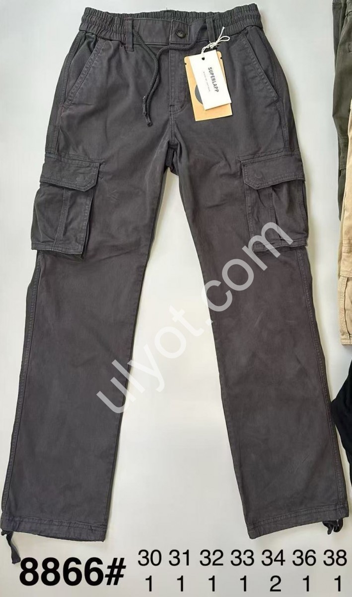 ДЖИНСЫ (30-38) ГРАФИТ 8866