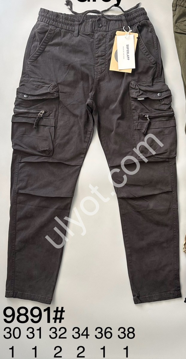 ДЖИНСЫ (30-38) ГРАФИТ 9891