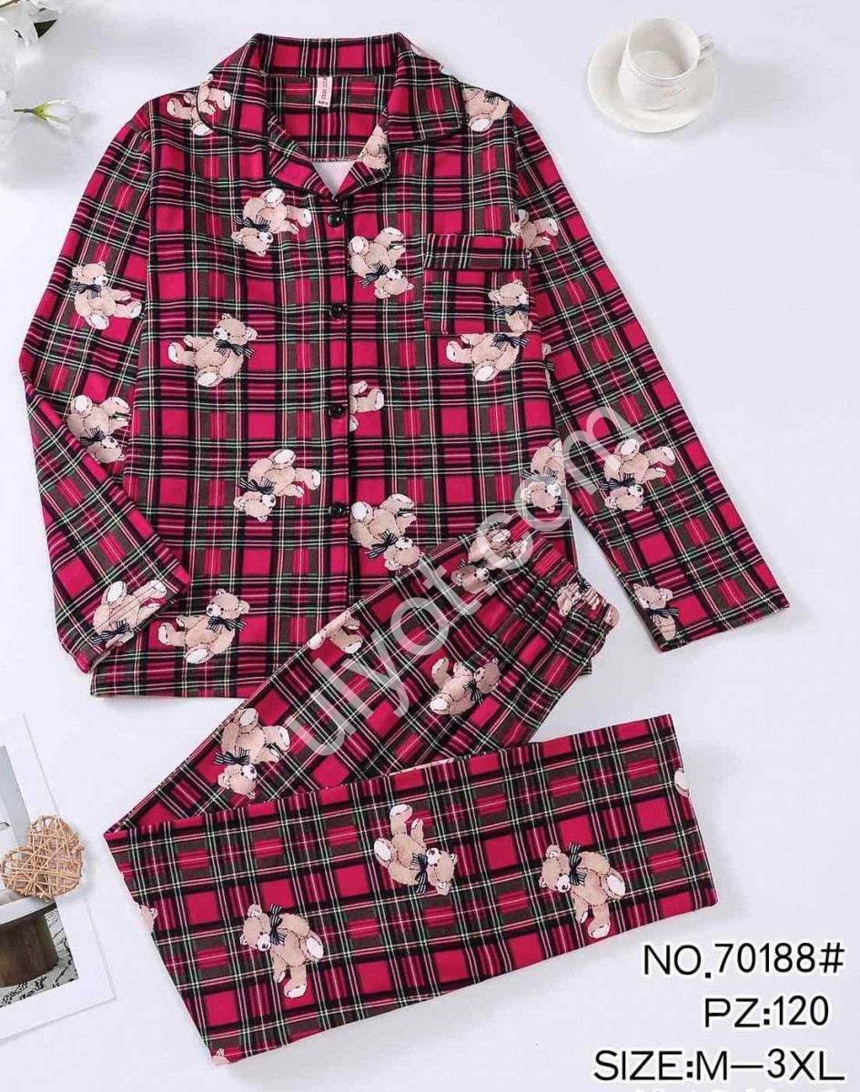 ПИЖАМА (M-3XL) МИШКИ 70188