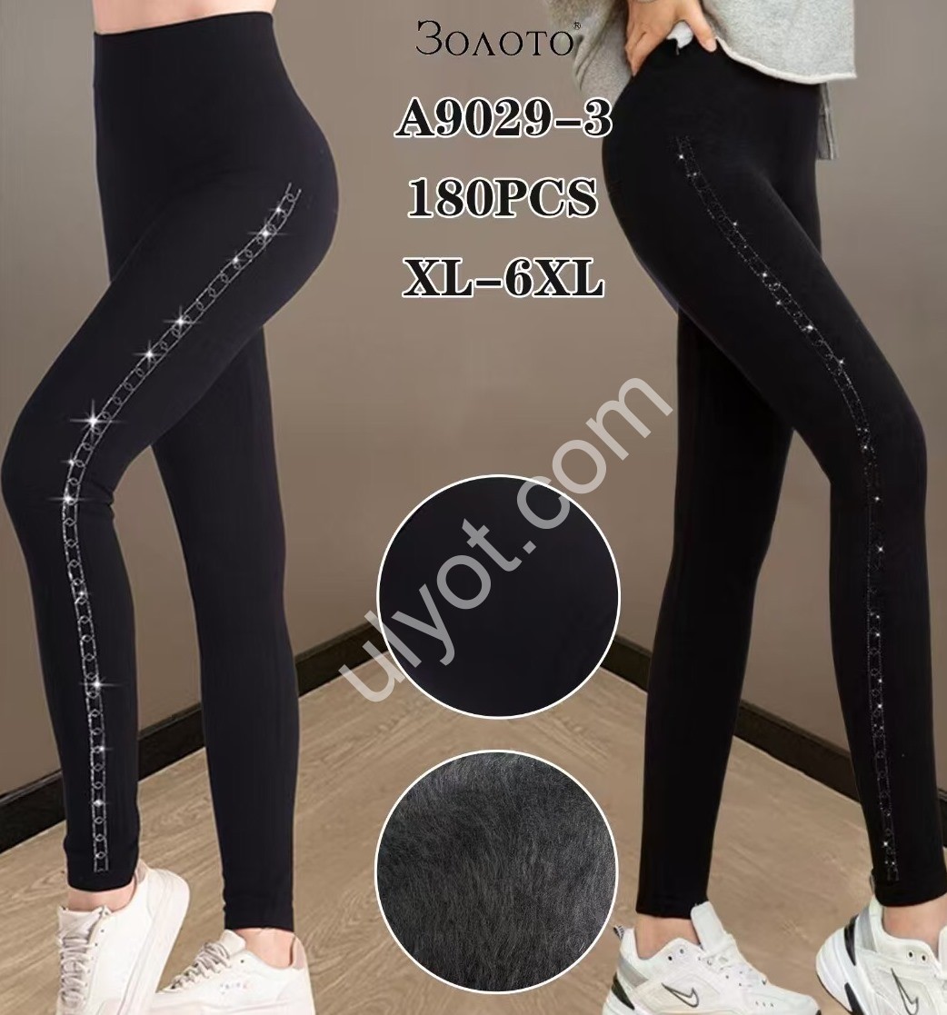 Лосини (XL-6XL) Хутро Чорне 9029-3