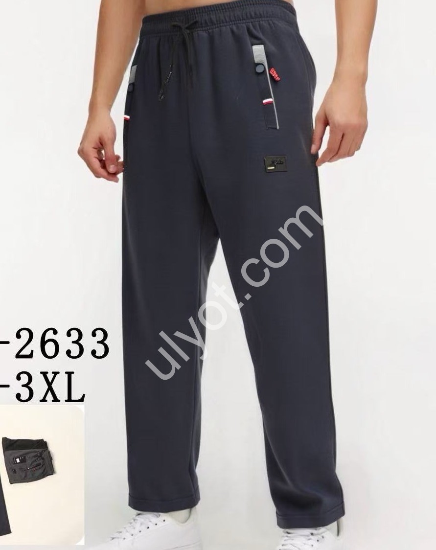 СПОРТ.ШТАНИ (M-3XL) ПРЯМИЙ ГРАФІТ 2633
