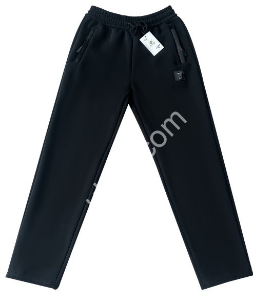 СПОРТ.ШТАНИ (XL-5XL) ФЛІС ПРЯМИЙ ЧОРНИЙ 0005
