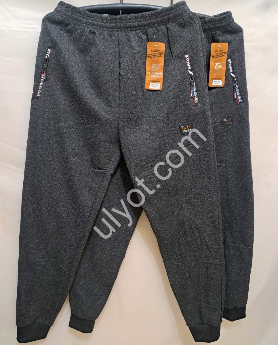 СПОРТ.ШТАНИ (XL-5XL) ФЛІС МАНЖЕТ ГРАФІТ 53