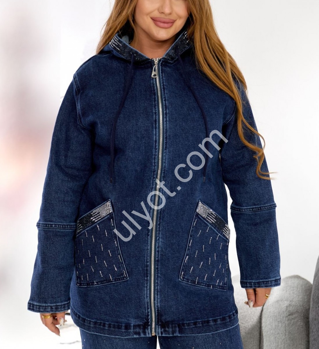 КУРТКА ДЖИНСОВАЯ LIANA (2XL-7XL) Т.СИНИЙ 509