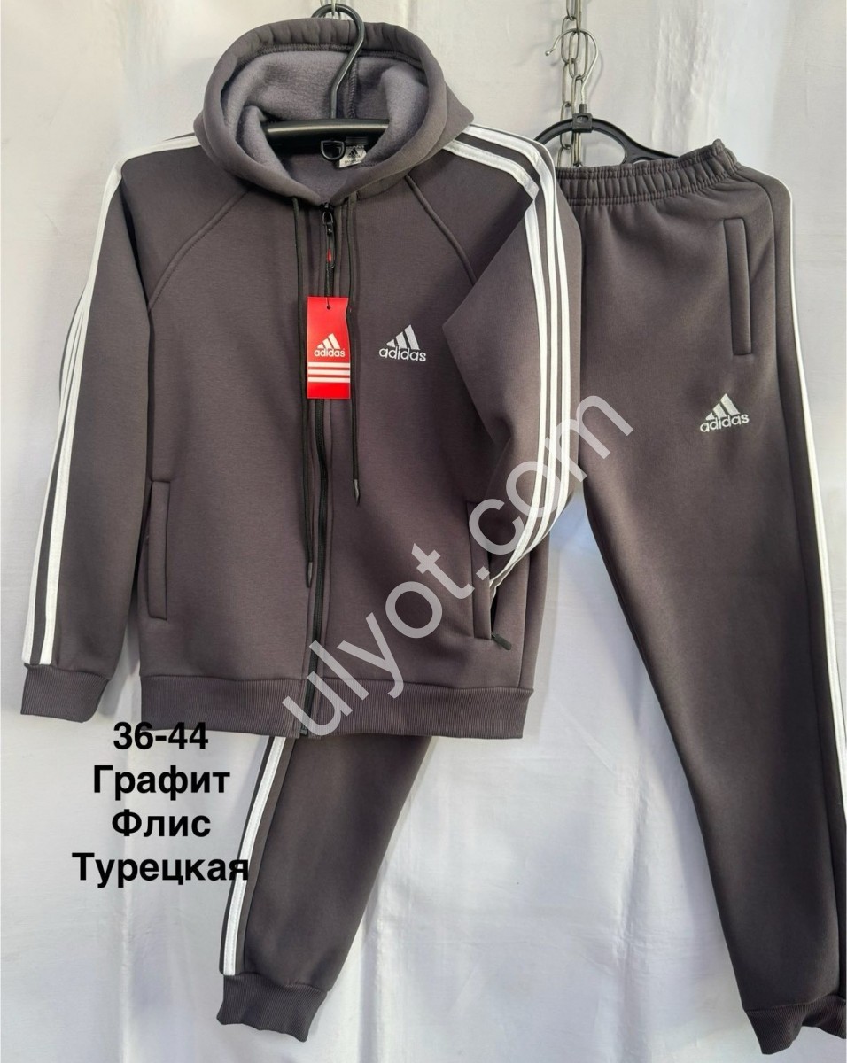СПОРТ.КОСТЮМ A01 (36-44) ФЛИС МАНЖЕТ ГРАФИТ 