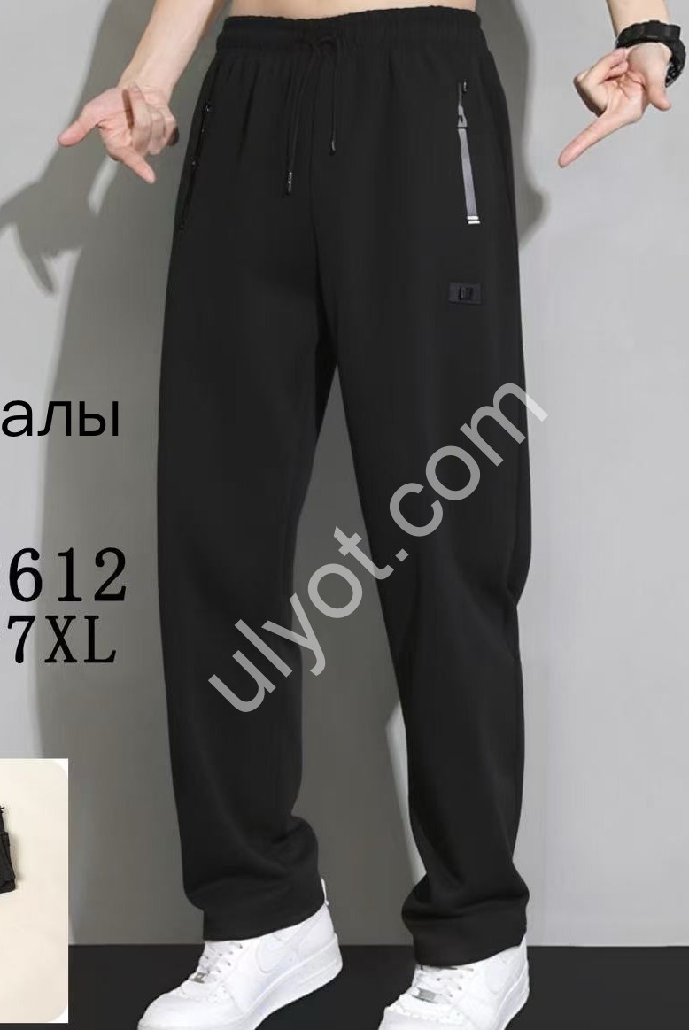 СПОРТ.ШТАНЫ (3XL-7XL) ФЛИС ПРЯМОЙ ГРАФИТ 2612