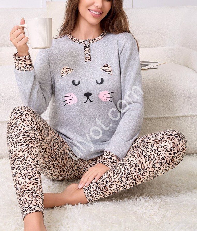 ПИЖАМА (M-3XL) КОТ 70156