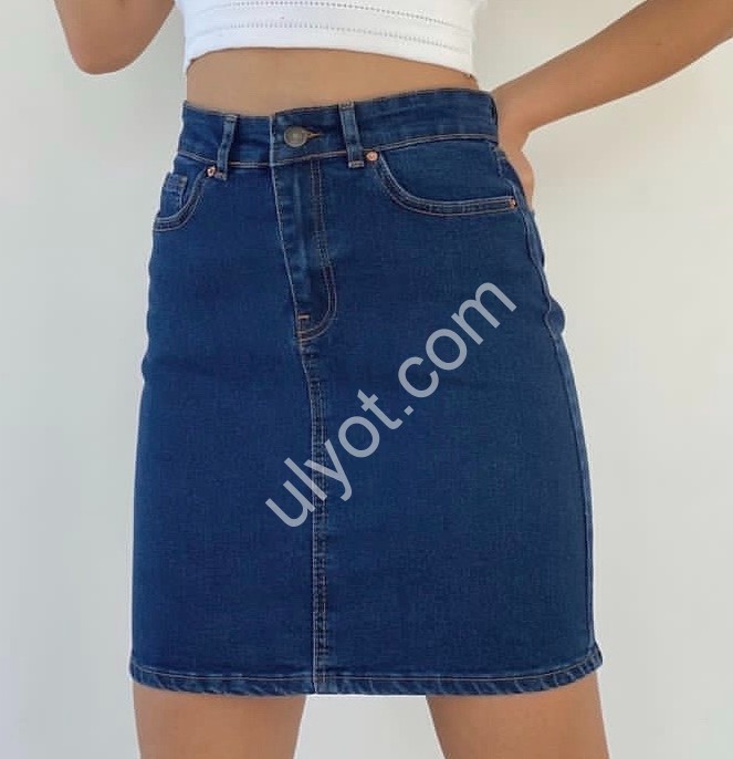Спідниця джинсова TOP SHOP (XS-L) Т.СИНІЙ 3262