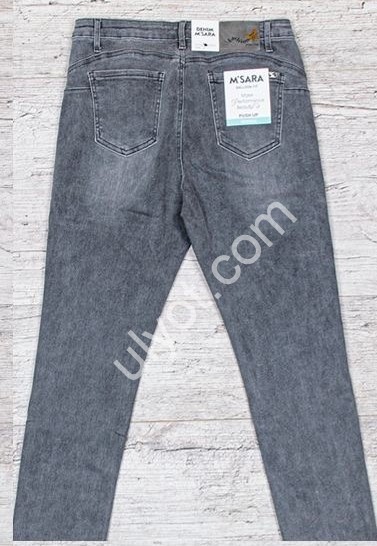 ДЖИНСЫ M.SARA (30-40) СЕРЫЙ 5709-D