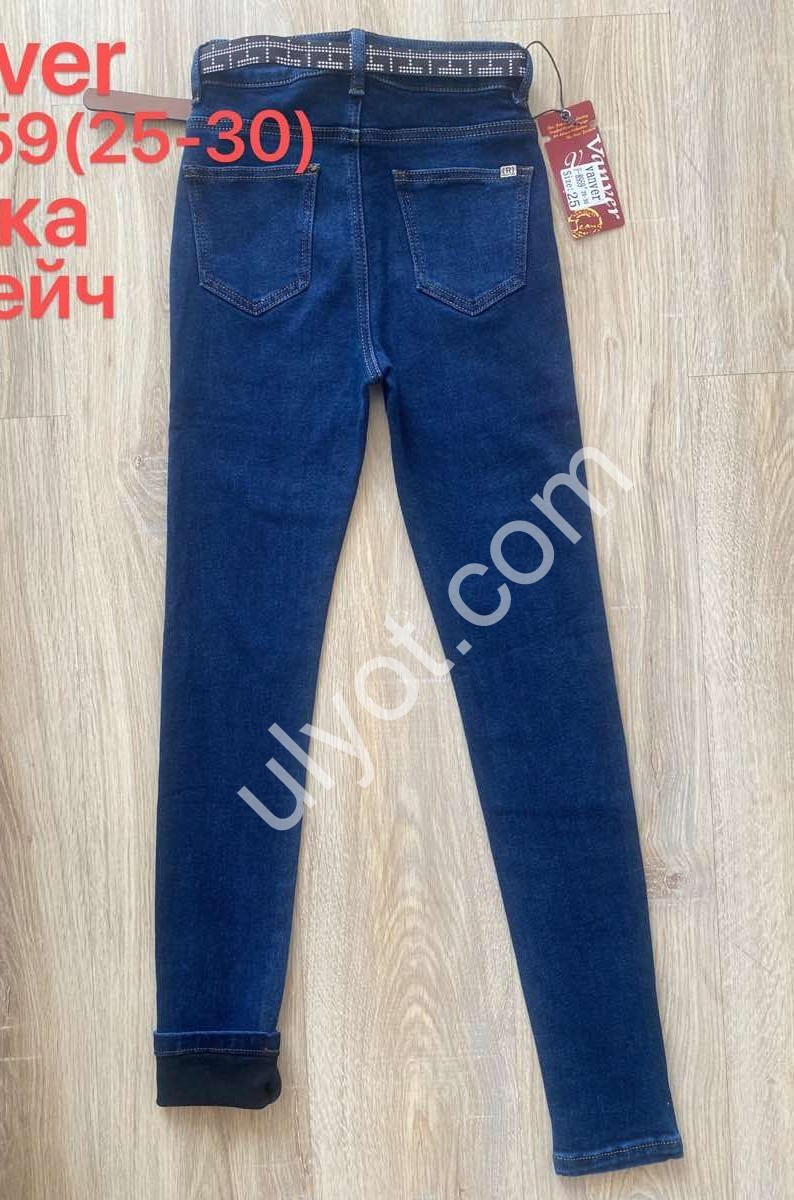 ДЖИНСЫ VANVER (25-30) БАЙКА Т.СИНИЙ F8959