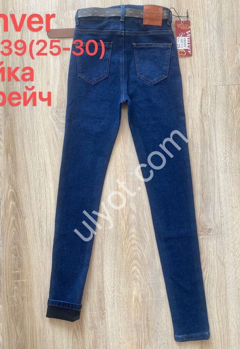 ДЖИНСЫ VANVER (25-30) БАЙКА Т.СИНИЙ F8939