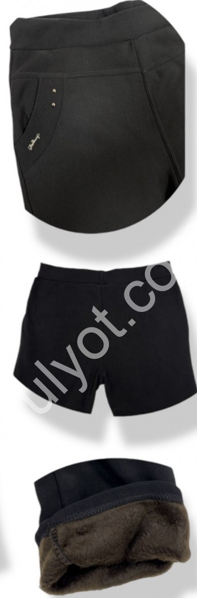 ШТАНИ (3XL-8XL) Хутро Чорне 8231