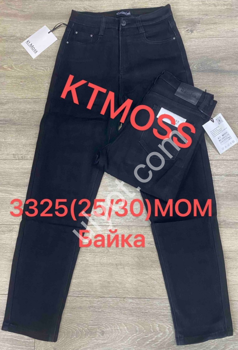 ДЖИНСИ KT.MOSS (25-30) БАЙКА ЧОРНИЙ 3325