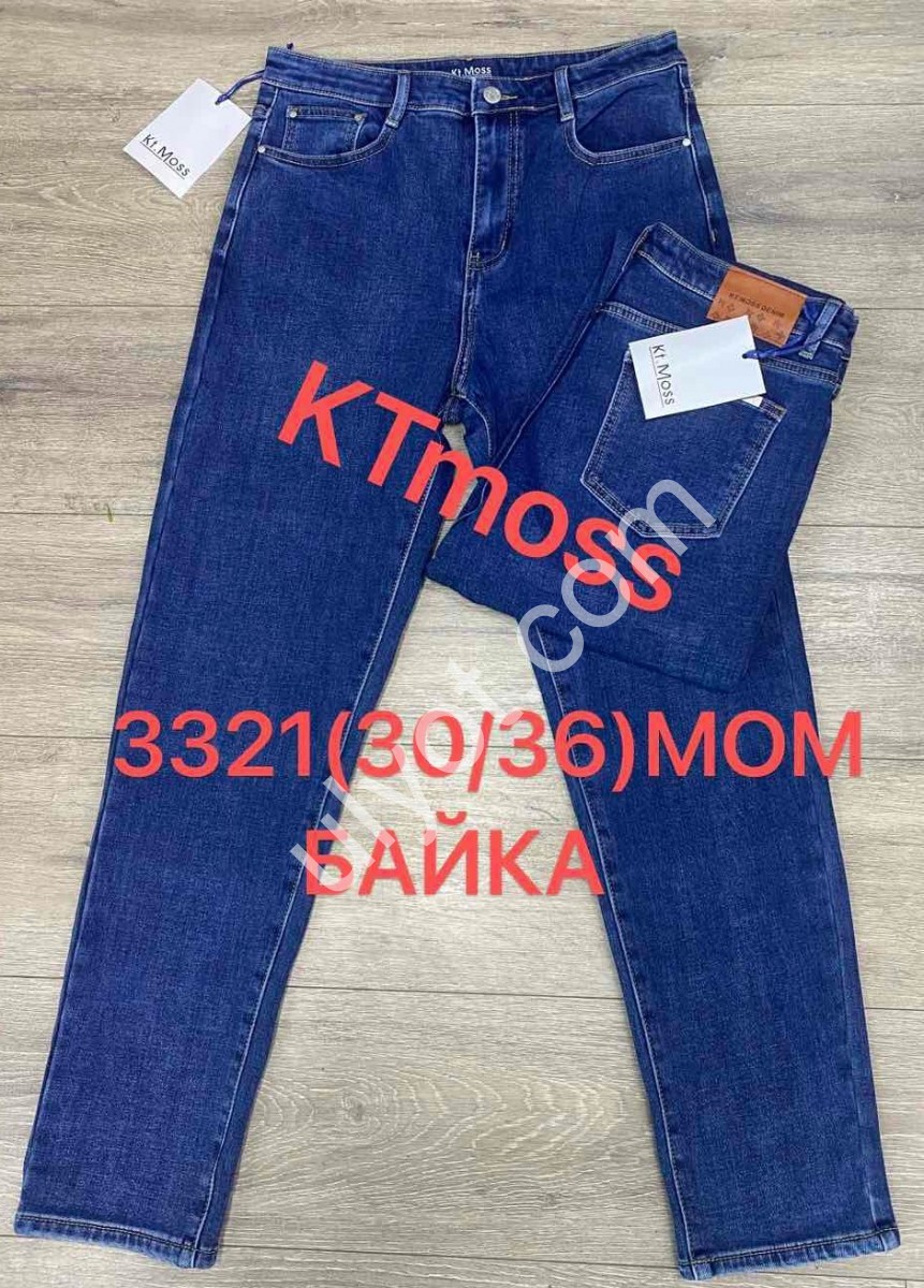 ДЖИНСИ KT.MOSS (30-36) БАЙКА Т.СИНІЙ 3321