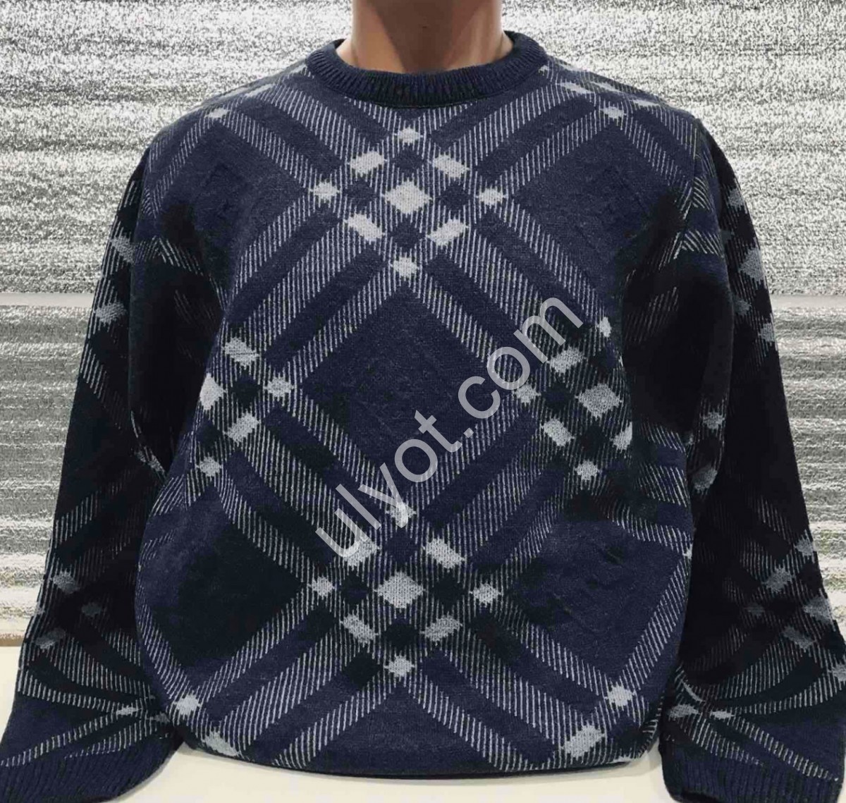 СВИТЕР CASHMERE (M-XL) Т.СИНИЙ 8095