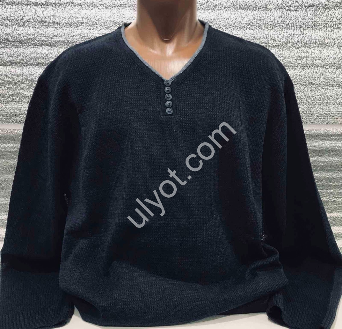 СВІТЕР CASHMERE (3XL-5XL) ГРАФІТ 15108