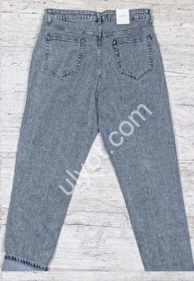 ДЖИНСЫ SASHA (30-36) БАЙКА ГРАФИТ 1200