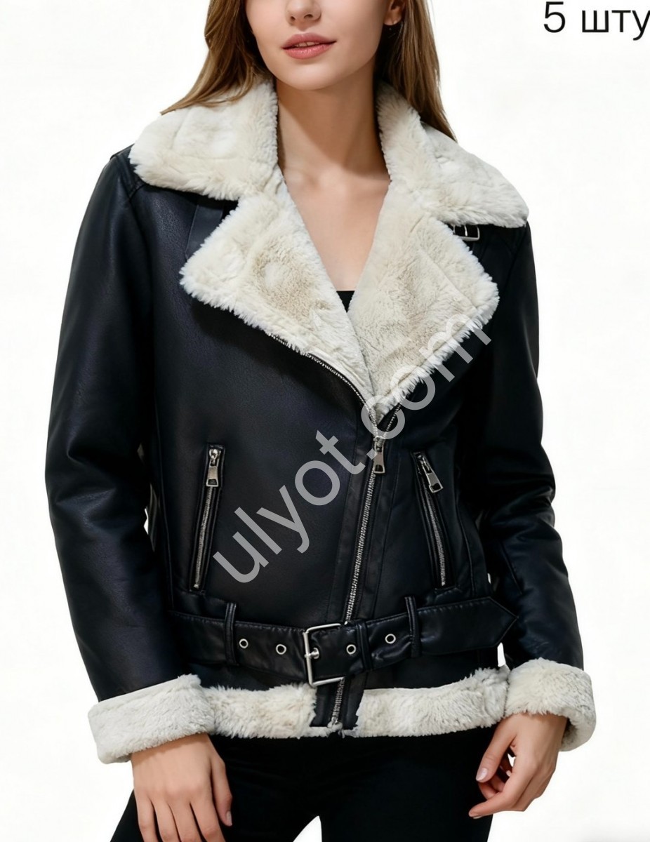 ДУБЛЕНКА AOLONG (S-2XL) ЧЕРНЫЙ 8827