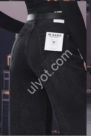 ДЖИНСЫ M.SARA (XS-XL) ГРАФИТ 1212-C