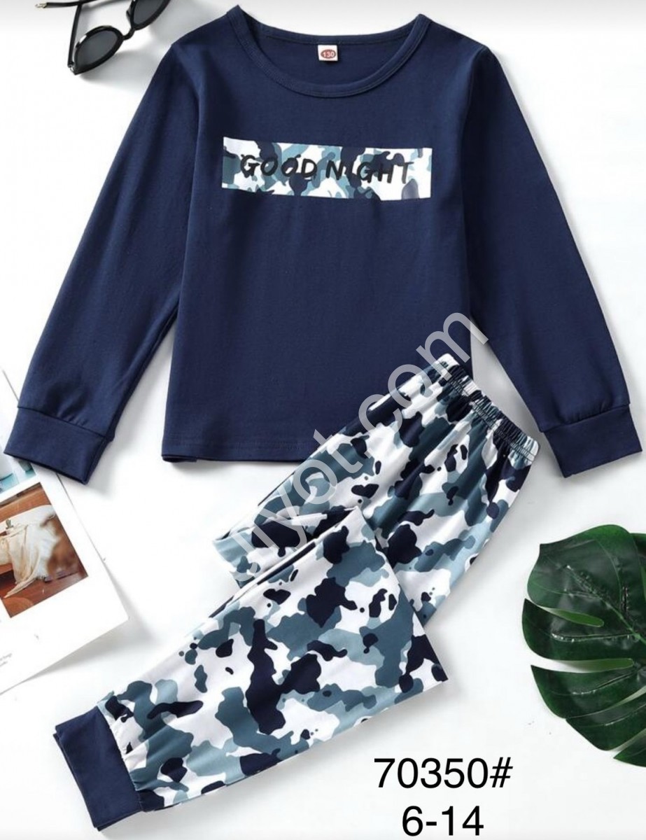 ПИЖАМА (6-14 ЛЕТ) Т.СИНИЙ 70350