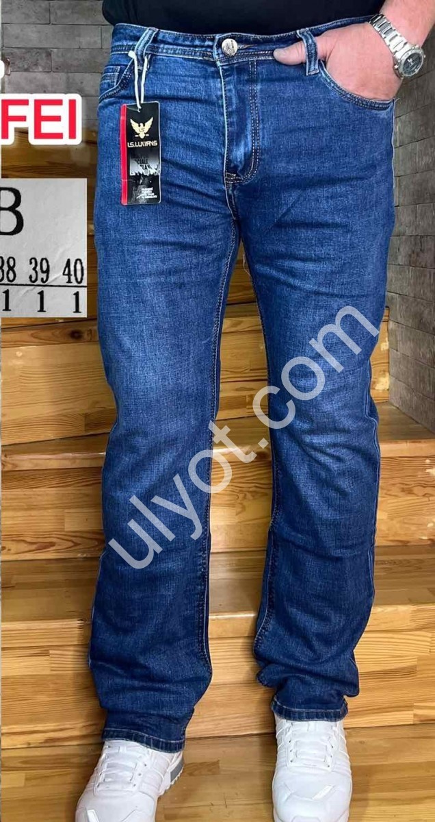 ДЖИНСИ LONGFEI (32-40) СИНІЙ 358B
