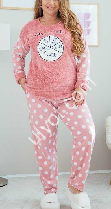 ПІЖАМА (3XL-5XL) МАХРА РОЖОВИЙ 4123121