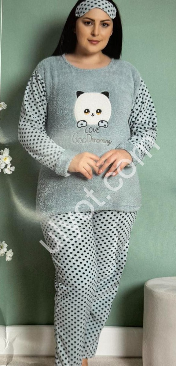 ПИЖАМА (XL-4XL) МАХРА СЕРЫЙ 01870