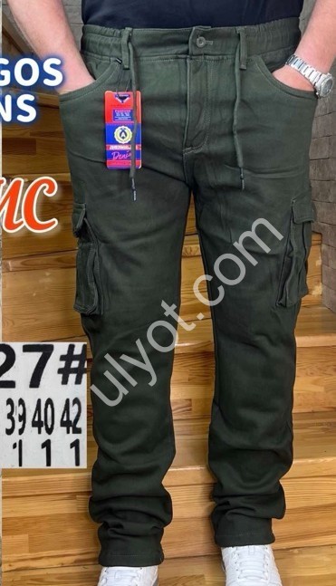 ДЖИНСИ AVIWGOS (32-42) ФЛІС КАРГО ХАКІ 2127