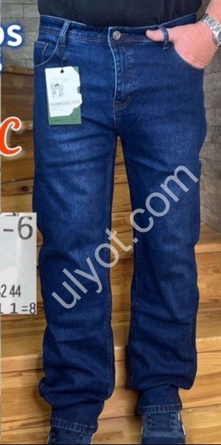 ДЖИНСЫ AVIWGOS  (34-44) ФЛИС Т.СИНИЙ 590-6