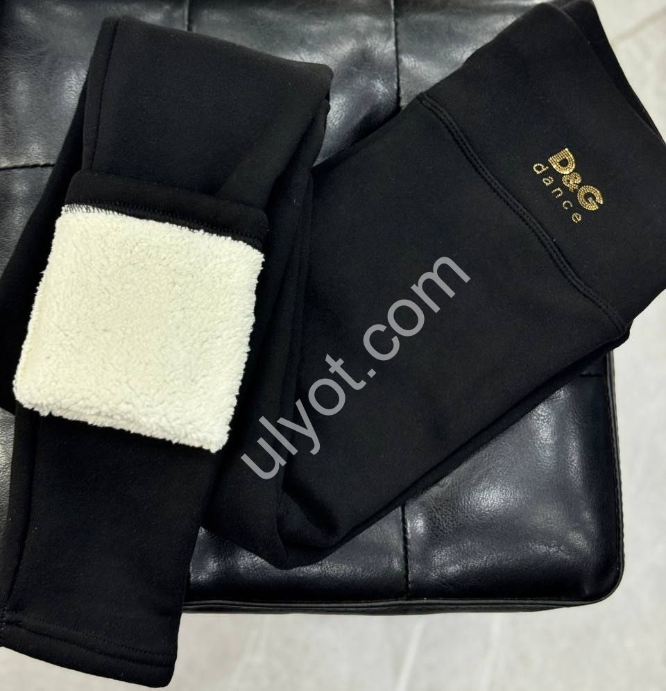 Фото 2 Лосини (42-52) Хутро Чорне 722