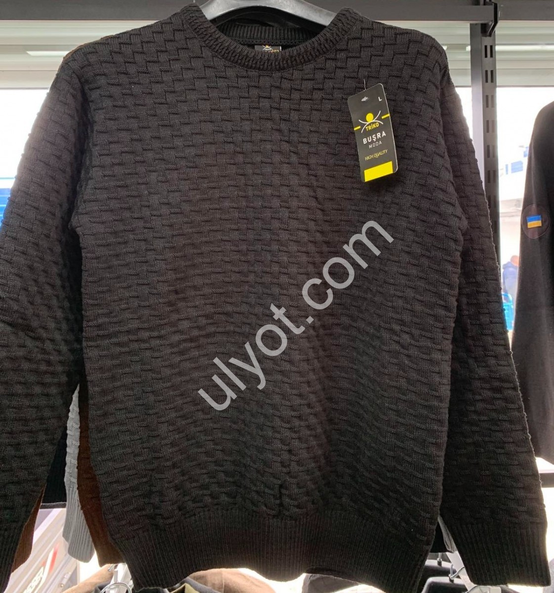 СВИТЕР (L-2XL) ЧЕРНЫЙ M953