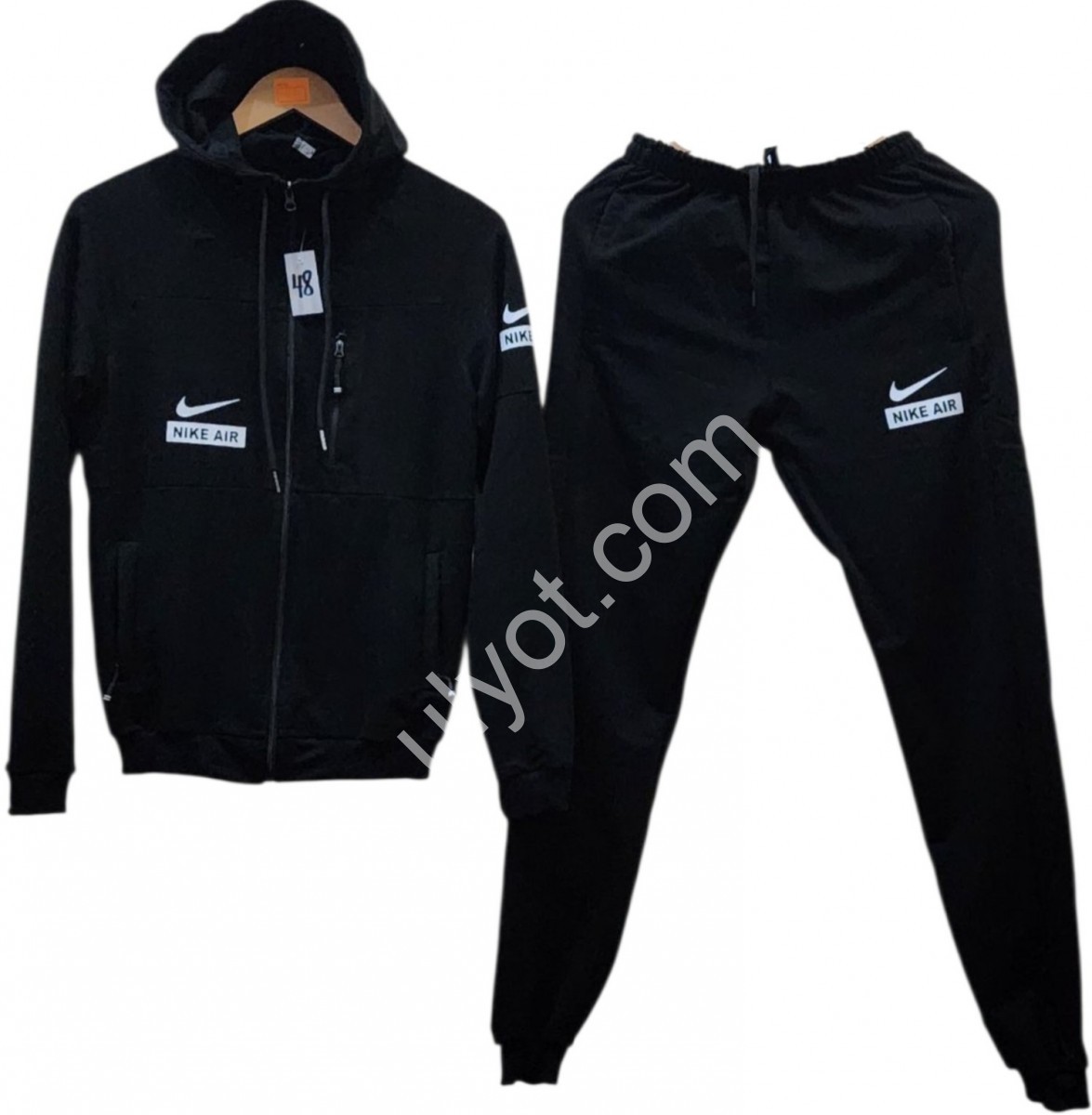 СПОРТ.КОСТЮМ N02 (11-16ЛІТ) ФЛІС МАНЖЕТ ЧОРНИЙ