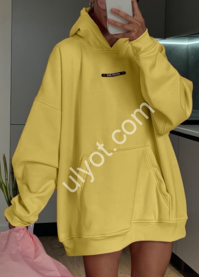 ХУДІ (OVER SIZE 42-48) ФЛІС ЖОВТИЙ 582