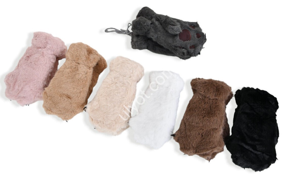 ВАРЕЖКИ-ЛАПКИ (8-12 ЛЕТ) МЕХ МИКС 8-021