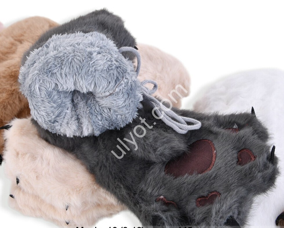 ВАРЕЖКИ-ЛАПКИ (8-12 ЛЕТ) МЕХ МИКС 8-021