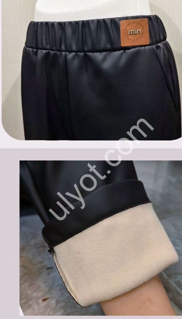 ШТАНИ (M-2XL) Хутро ЧОРНЕ 449