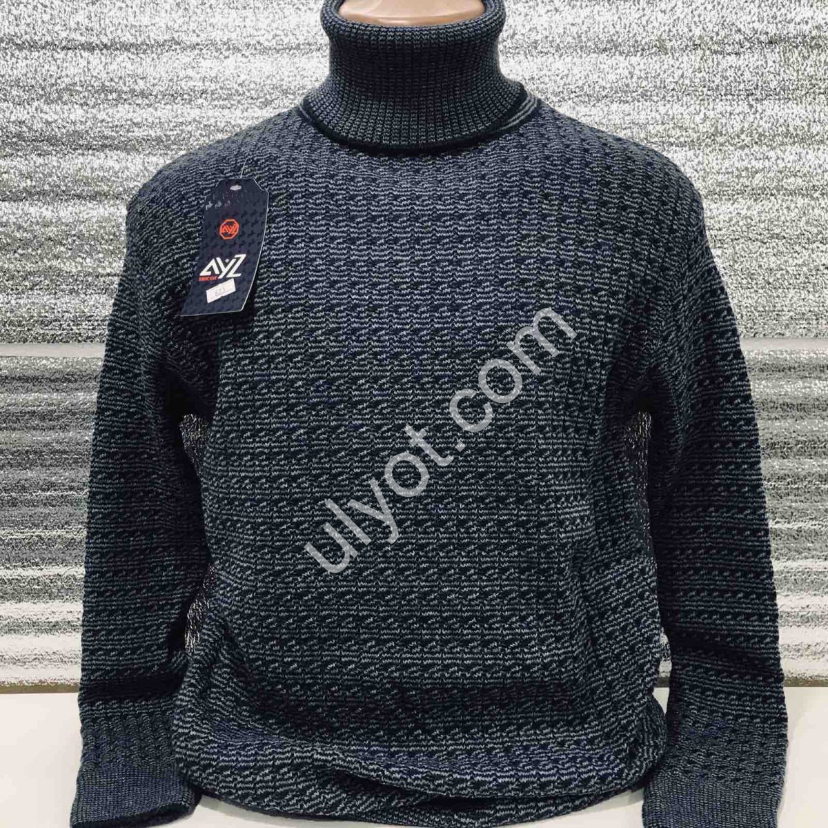 СВИТЕР AYZ (M-XL) Т.СИНИЙ 623
