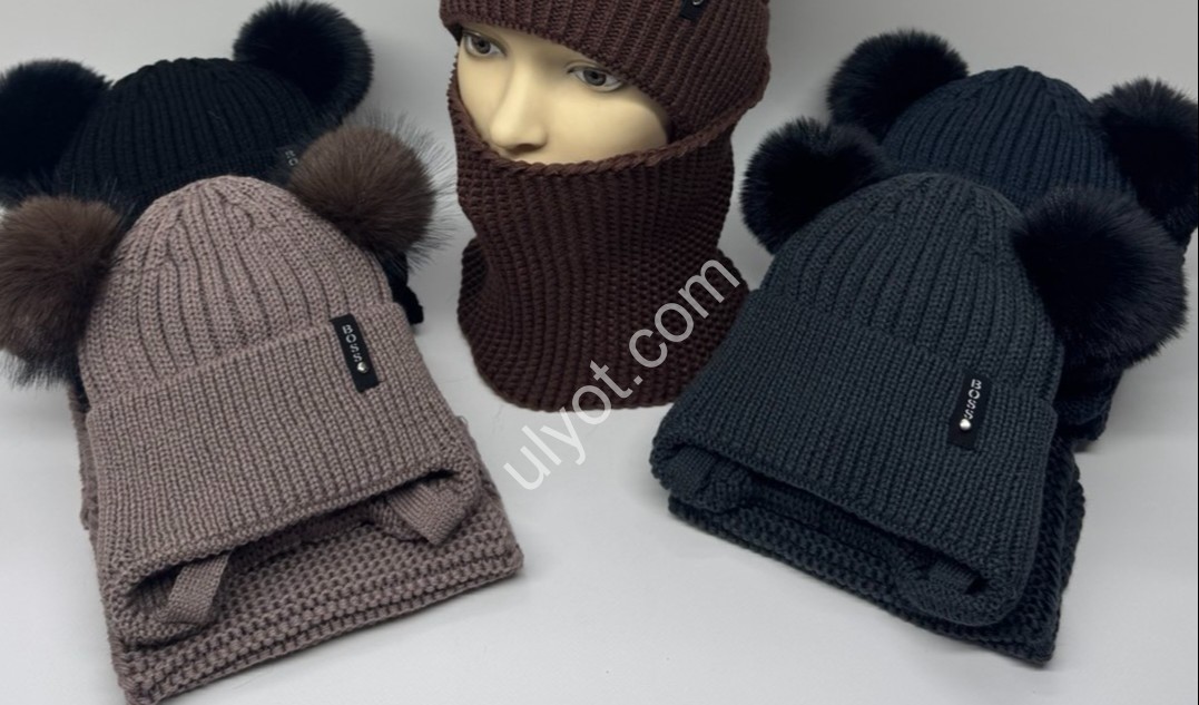 ШАПКА+ХОМУТ B27 (ONE SIZE 50-52) ФЛІС МІКС