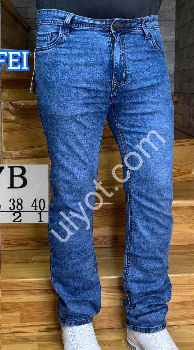 ДЖИНСИ LONGFEI (32-40) Т.СИНІЙ 367B