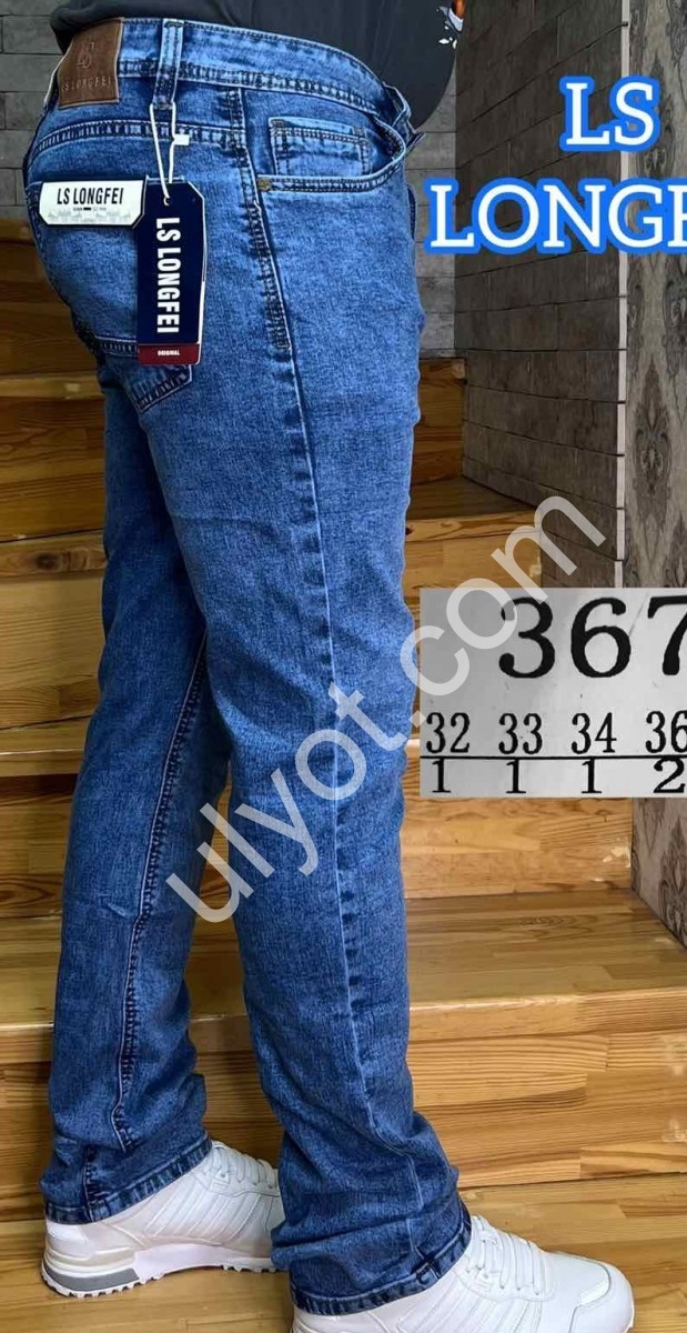 ДЖИНСИ LONGFEI (32-40) Т.СИНІЙ 367B