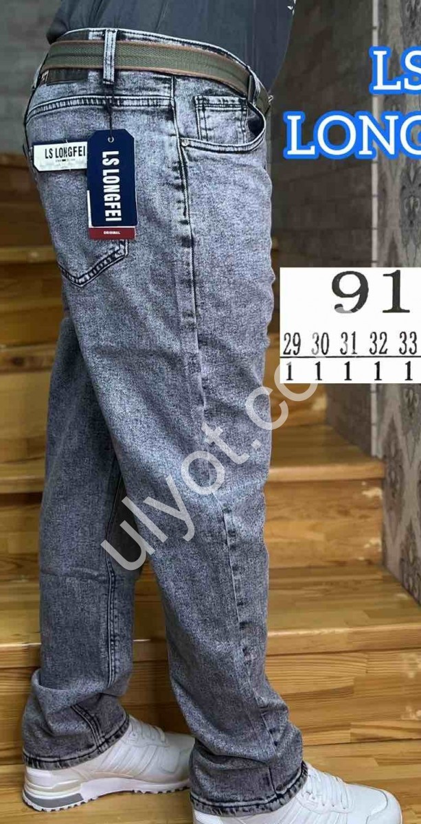 ДЖИНСЫ LONGFEI (29-38) ГРАФИТ 917