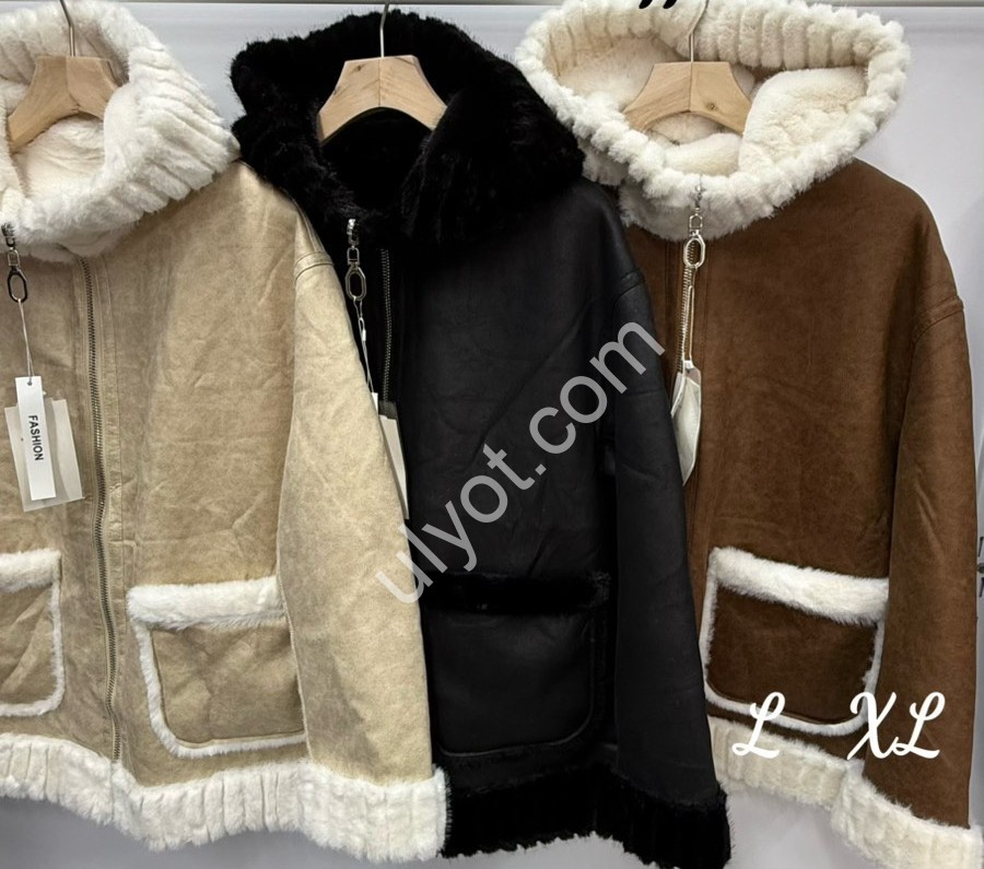 ДУБЛЕНКА ДВОХСТОРІННЯ (L-XL) МІКС B-05