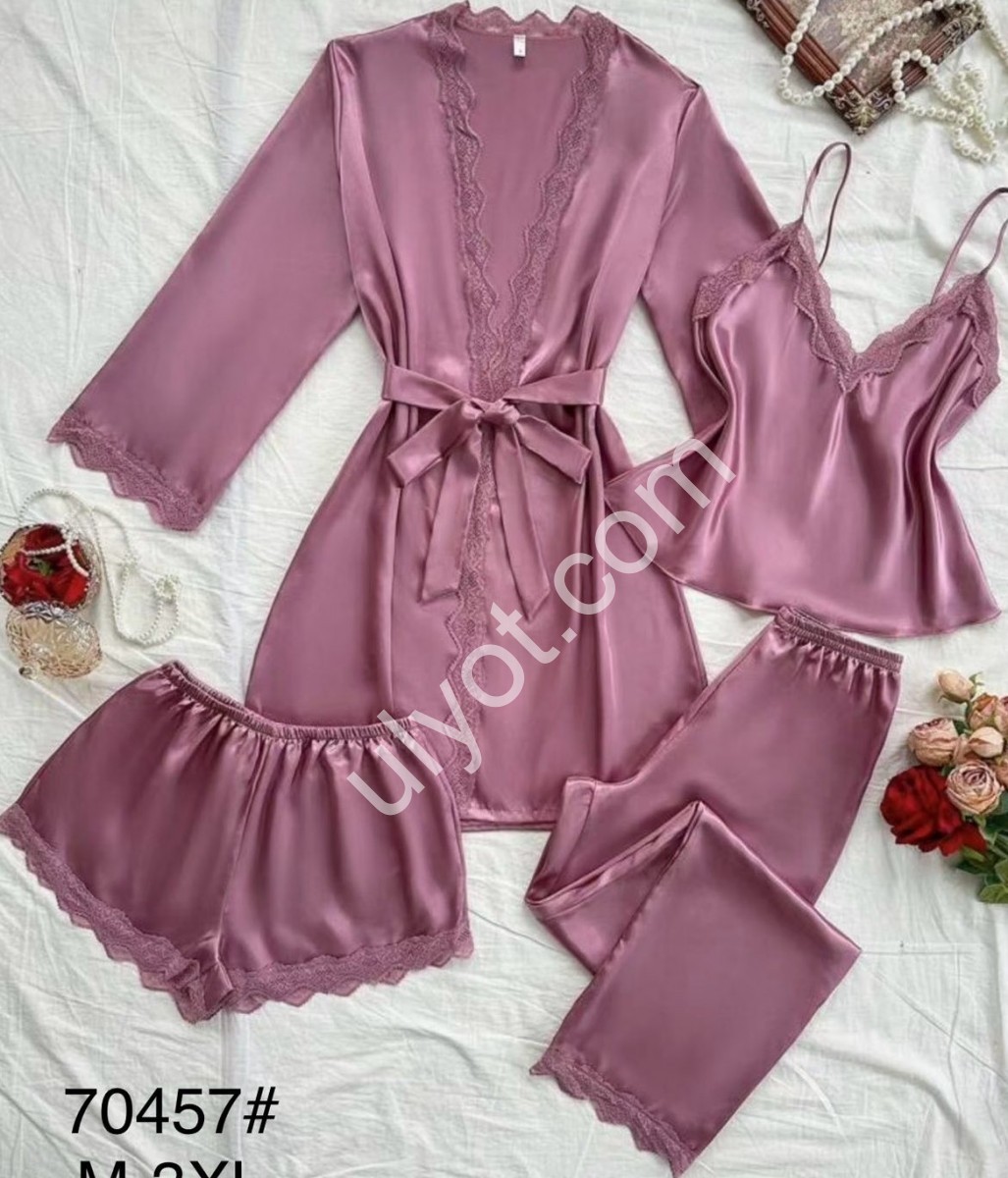 ПИЖАМА 4КА (M-3XL) ПУДРА 70457