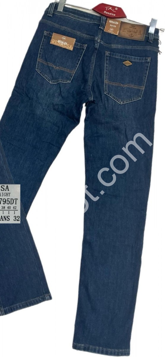 ДЖИНСЫ RESALSA (32-42) ФЛИС Т.СИНИЙ 795DT