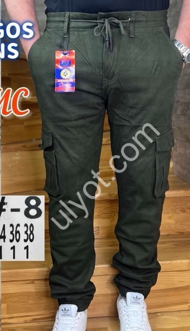 ДЖИНСИ AVIWGOS (29-38) ФЛІС КАРГО ХАКІ 719-8