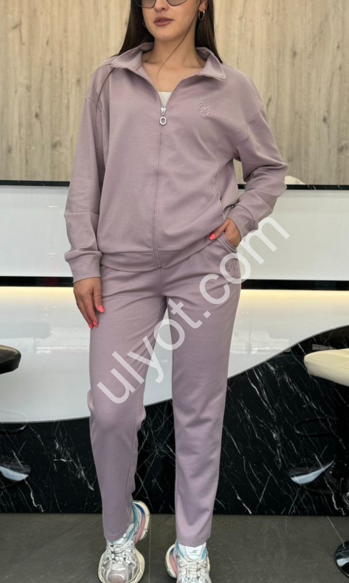 СПОРТ.КОСТЮМ (L-4XL) ПРЯМИЙ ЛАВАНДА 8010