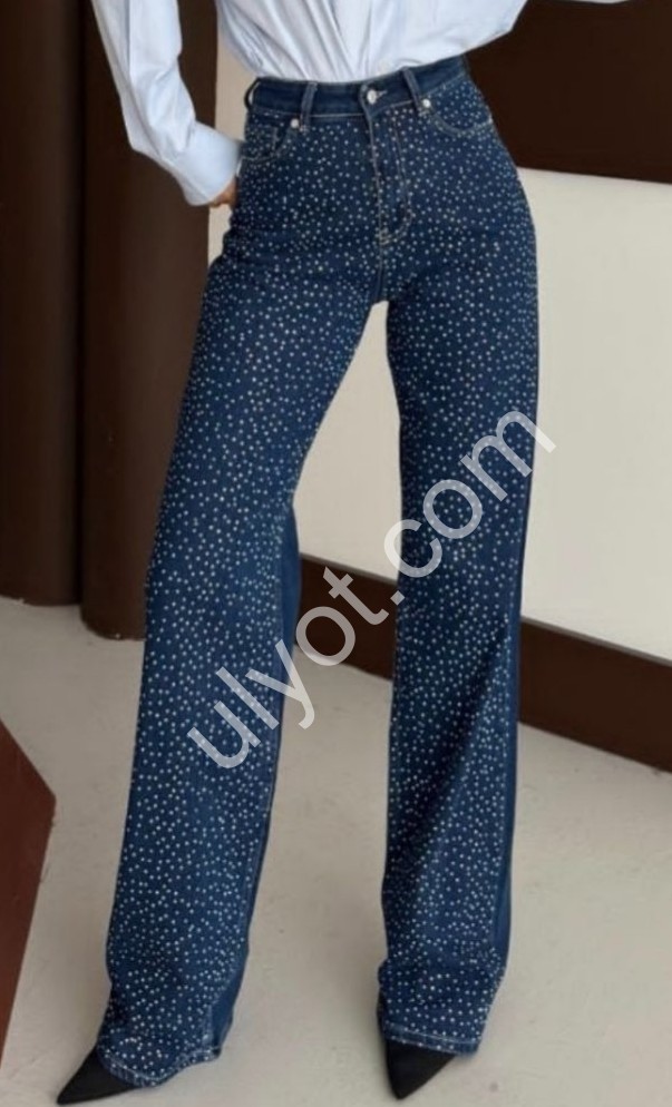 ДЖИНСЫ XRAY (26-31) СТРАЗЫ Т.СИНИЙ 202/1