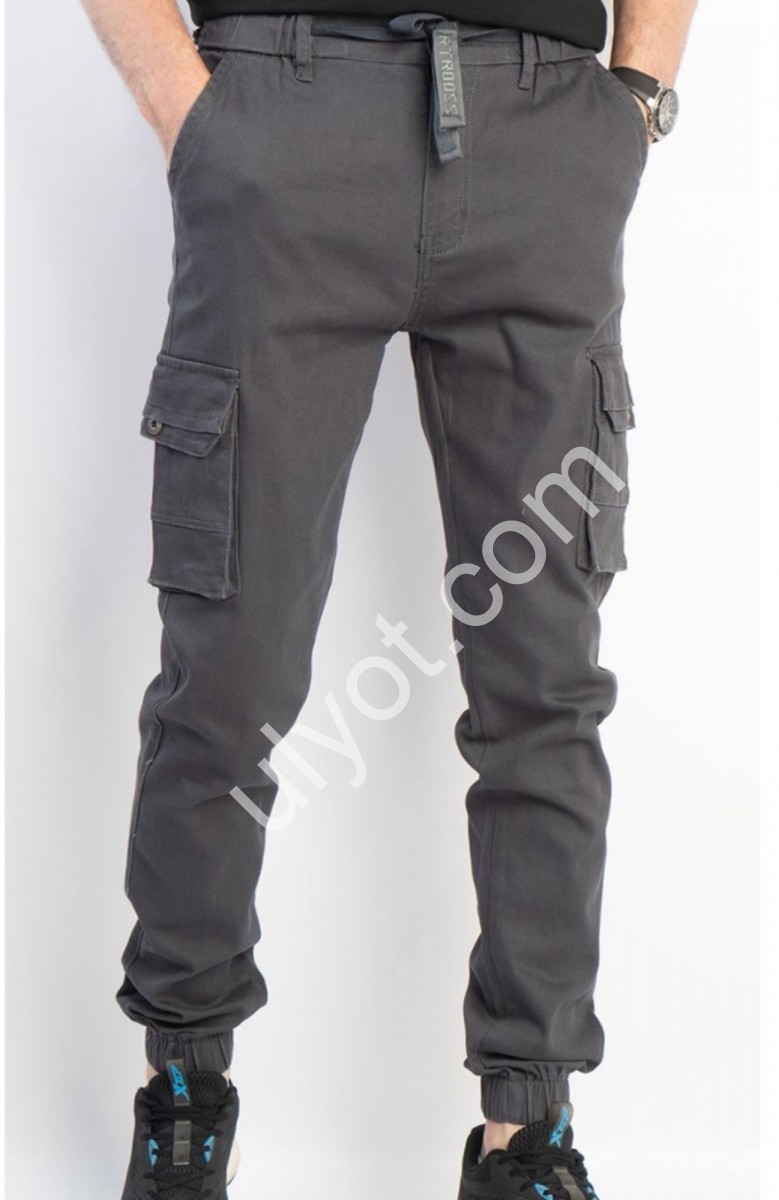 ДЖИНСЫ RTROOSS (28-34) КАРГО СЕРЫЙ 8073-3